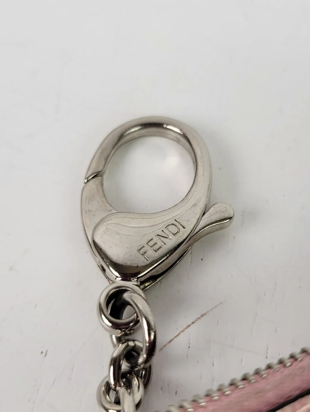 FENDI Hypnoteyes Vitello Leather Keychain Wallet